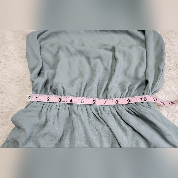 Show Me Your MuMu Heather Halter Maxi Dress Size Small Womens Silver Sage Crisp - Picture 8 of 10